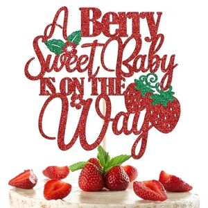 Berry Sweet Baby Shower Cake Topper